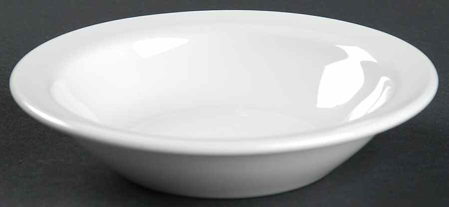 White Narrow Rim (Pyroceram) Rim Fruit/Dessert (Sauce) Bowl by Corning Corelle-1