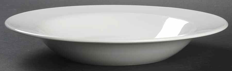 White Narrow Rim (Pyroceram) Large Rim Soup Bowl by Corning Corelle-1