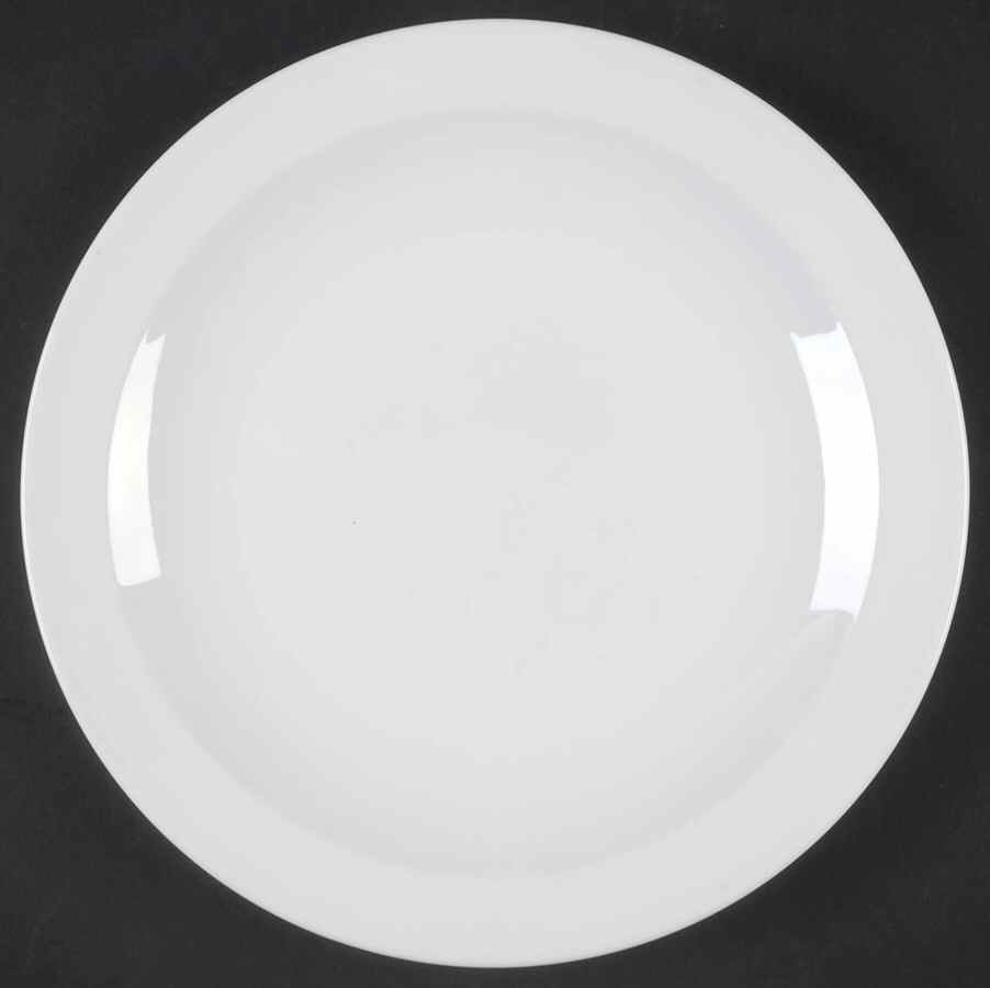 White Narrow Rim (Pyroceram) Luncheon Plate by Corning Corelle-1