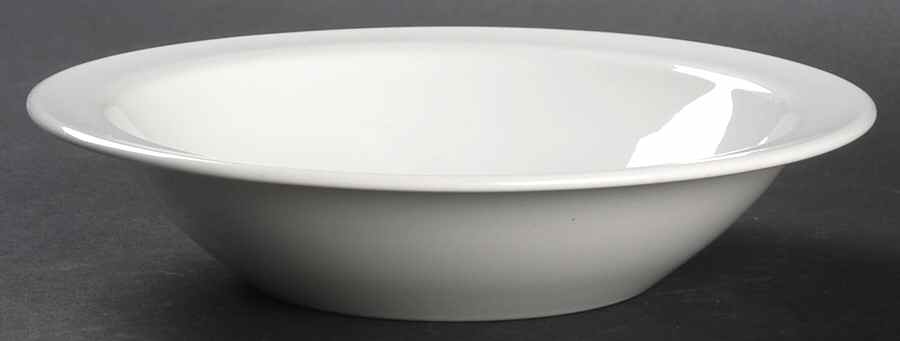 White Narrow Rim (Pyroceram) Rim Soup Bowl by Corning Corelle-1