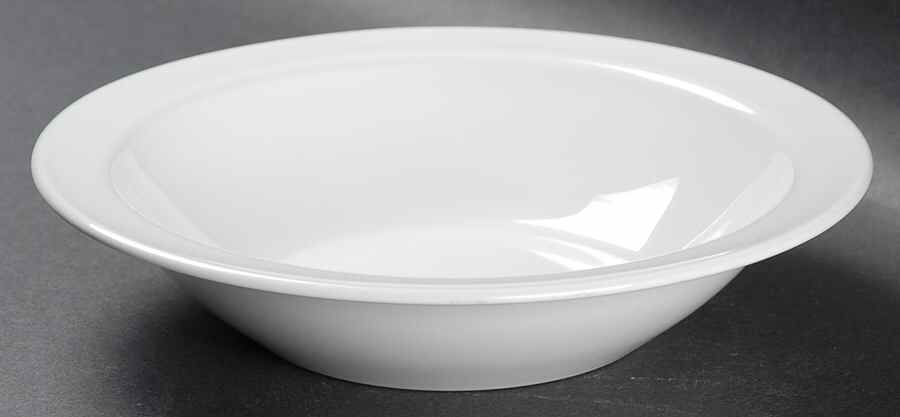 White Narrow Rim (Pyroceram) Rim Cereal Bowl by Corning Corelle-1