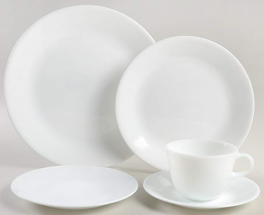 Winter Frost White (Corelle) 5 Piece Place Setting by Corning Corelle-1