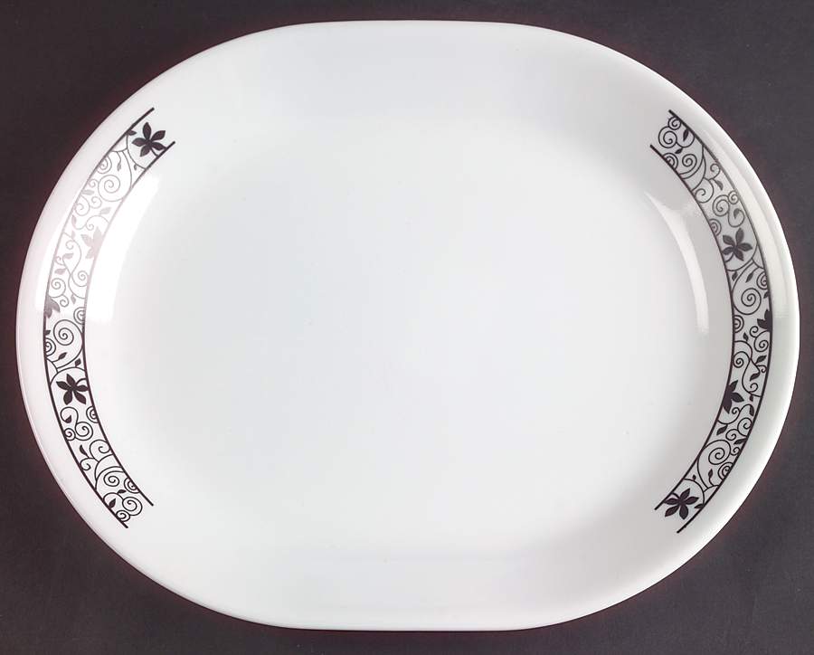Winding Gate (Corelle) 12" Oval Serving Platter by Corning Corelle-1