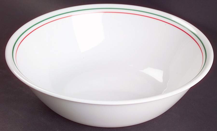 Winter Holly (Green Band, Corelle) 8" Round Vegetable Bowl by Corning Corelle-1
