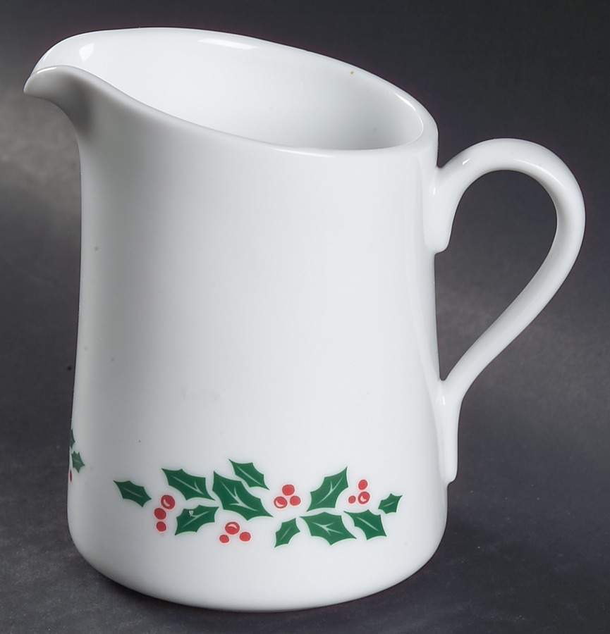 Winter Holly (Green Band, Corelle) Creamer by Corning Corelle-1
