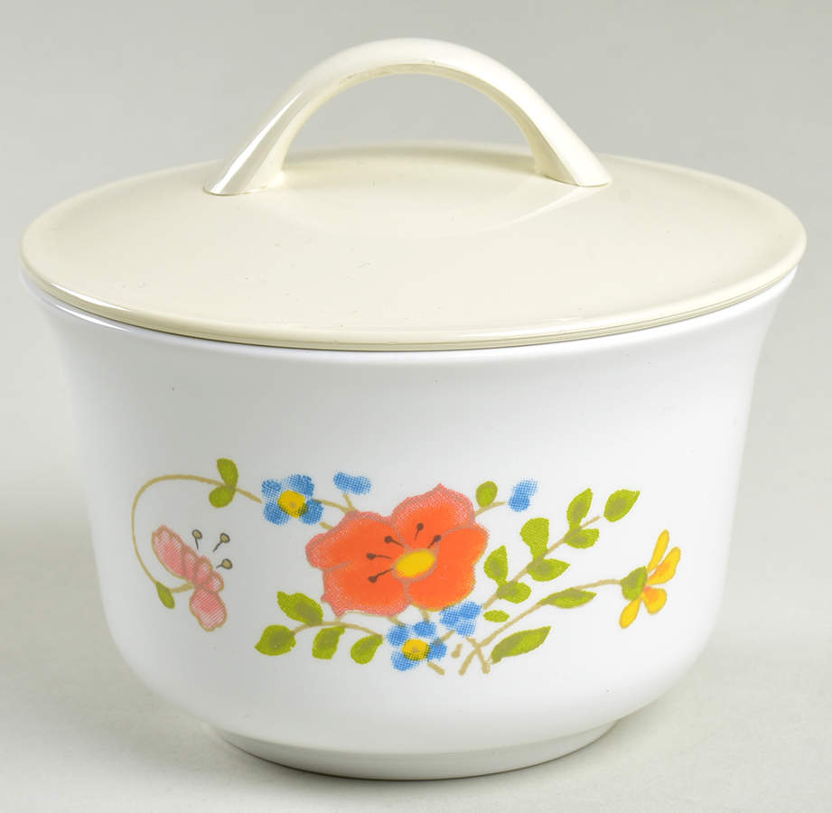 Wildflower (Corelle) Sugar Bowl & Lid by Corning Corelle-1