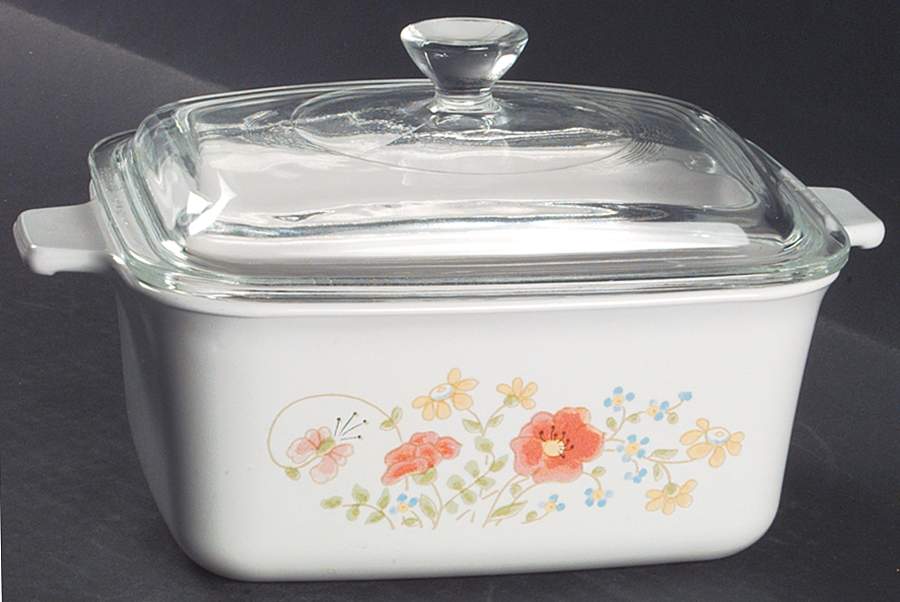 Wildflower (Corelle) 1.5 Quart Rectangular Casserole with Lid by Corning Corelle-1