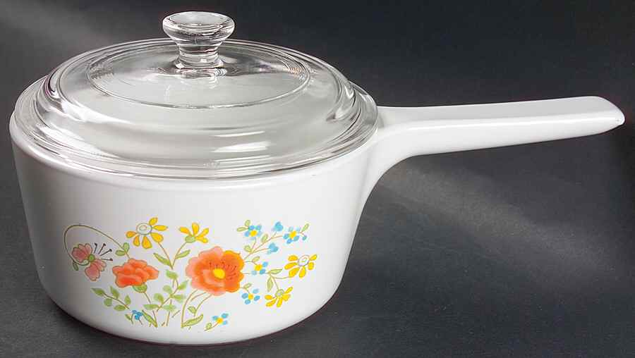Wildflower (Corelle) Rangetopper 1 Quart Saucepan with Glass Lid by Corning Corelle-1