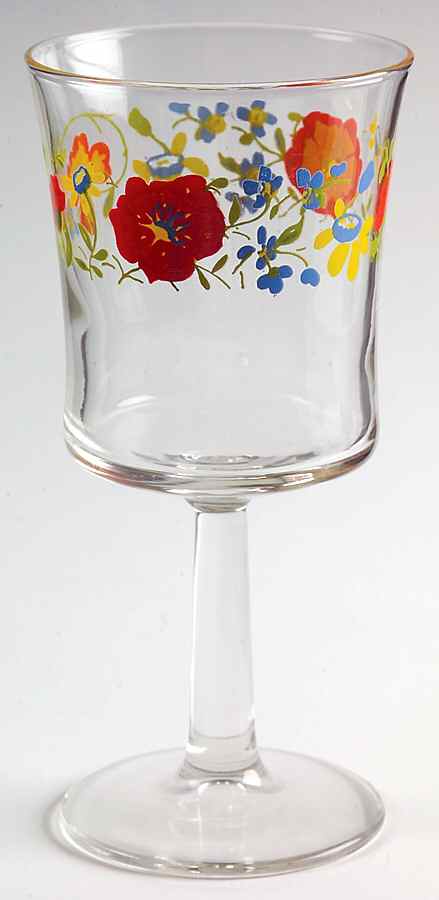 Wildflower (Corelle) 6 Oz Glassware Wine by Corning Corelle-1