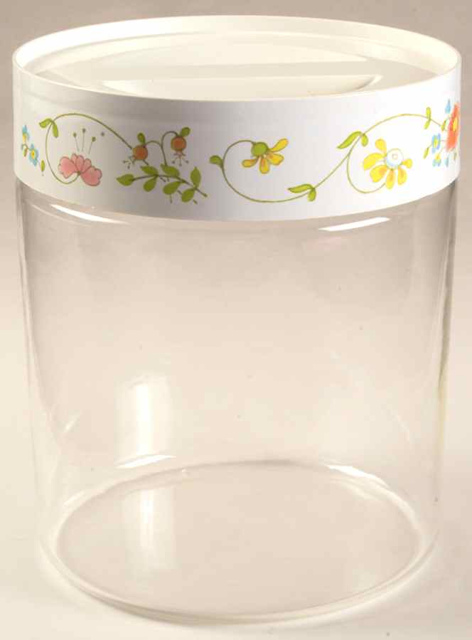 Wildflower (Corelle) 7" Glassware Storage Jar & Lid by Corning Corelle-1