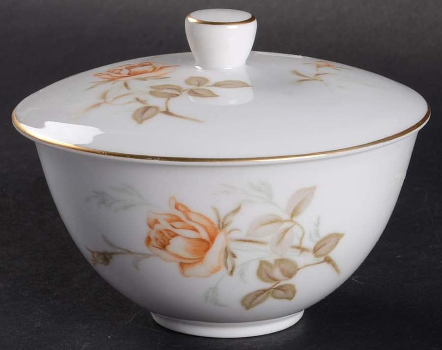 Harvest Rose Sugar Bowl & Lid by Contour-1