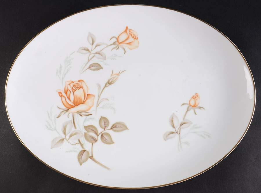 Harvest Rose 14" Oval Serving Platter by Contour-1