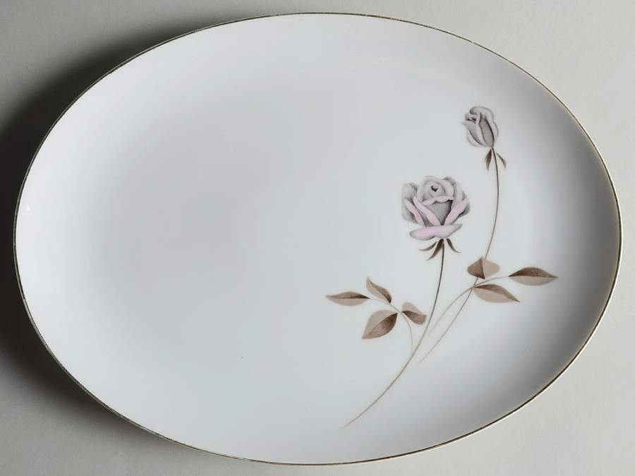 Rosalia (Gold Trim) 14" Oval Serving Platter by Contour-1