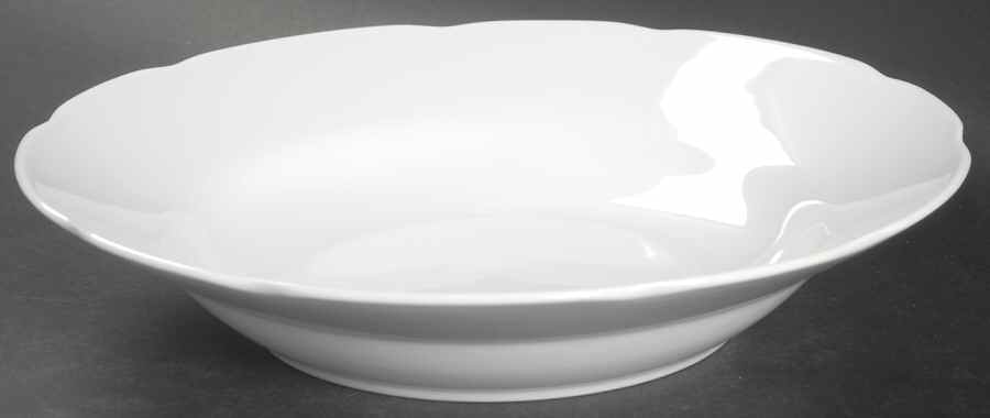 Camelia (All White) Large Rim Soup Bowl by Couture-1
