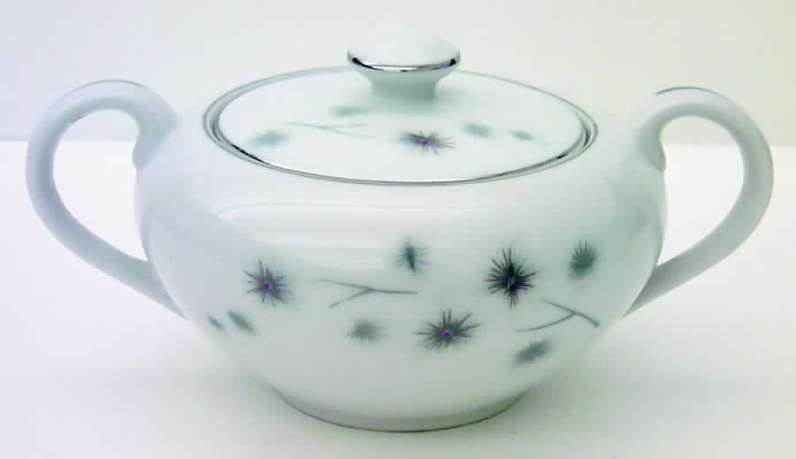 Platinum Star Burst Sugar Bowl & Lid by Creative-1
