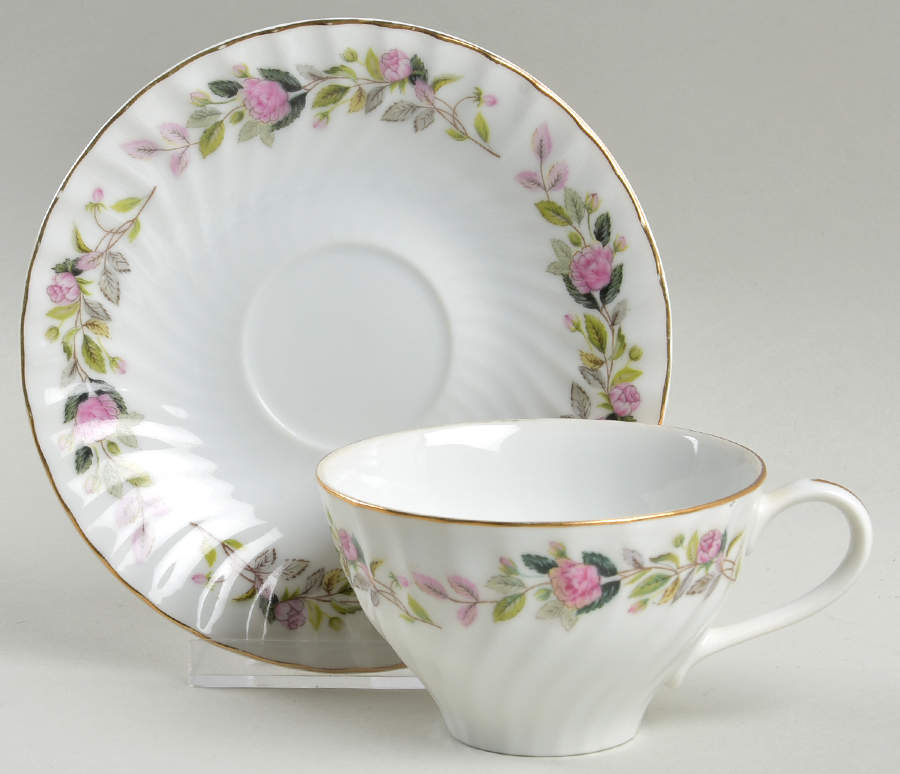 Regency Rose Flat Cup & Saucer Set by Creative-1