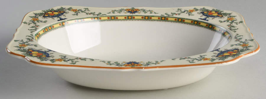 A1476 (Round, Scalloped) 9" Oval Vegetable Bowl by Crown Ducal-1