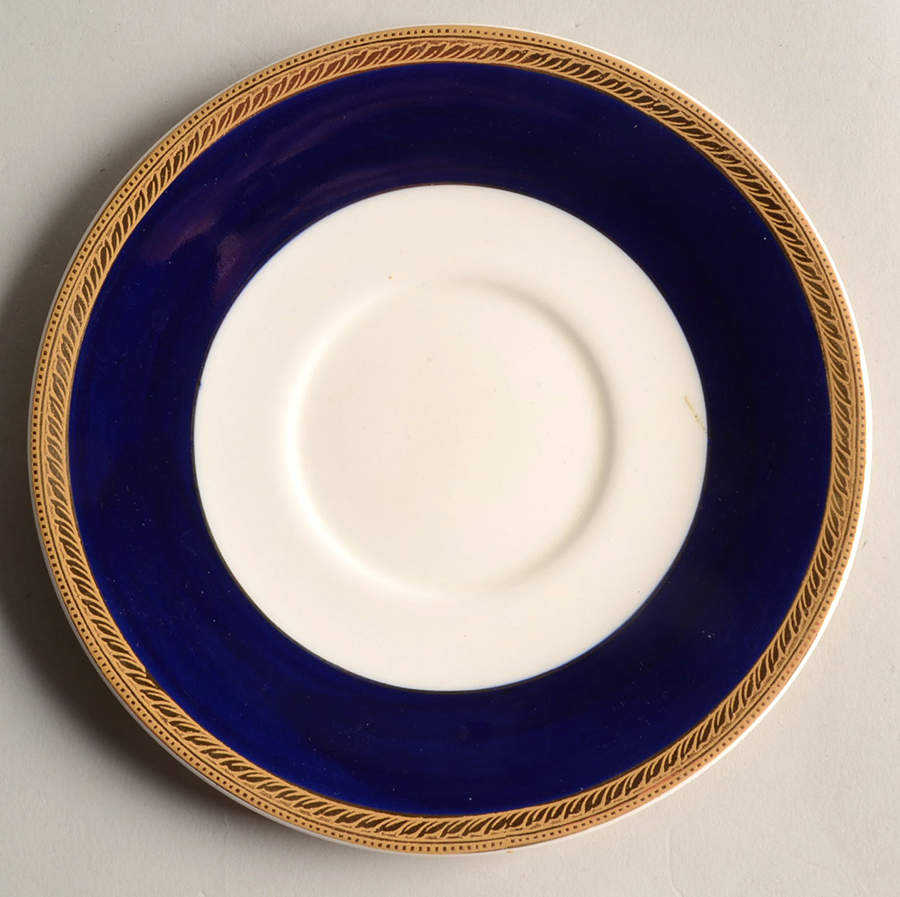 Admiral Blue Saucer for Cream Soup Bowl by Crown Ducal-1