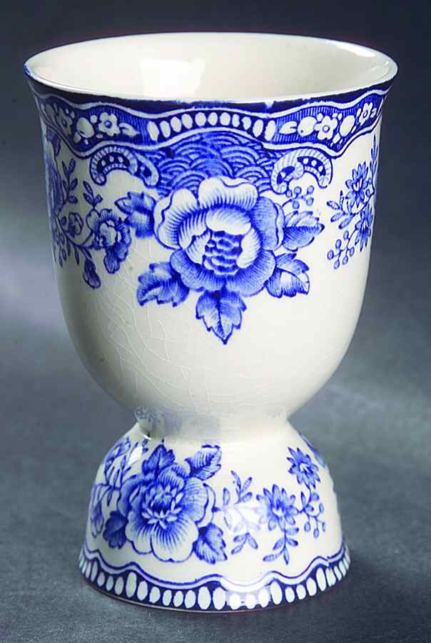 Bristol Blue Scalloped Double Egg Cup by Crown Ducal-1