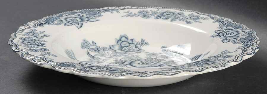 Bristol Dove Grey Large Rim Soup Bowl by Crown Ducal-1