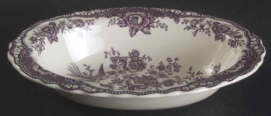 Bristol Mulberry 9" Oval Vegetable Bowl by Crown Ducal-1