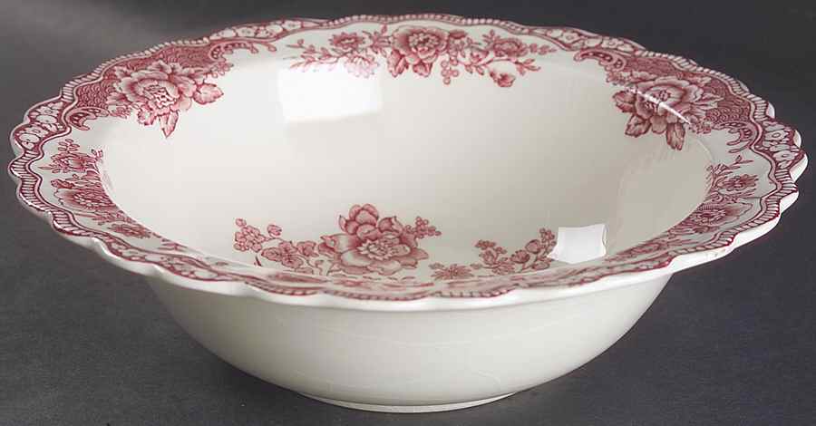 Bristol Pink (Cream) Round Vegetable No Lid by Crown Ducal-1