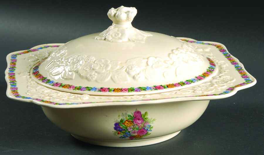 Charm Square Covered Vegetable by Crown Ducal-1