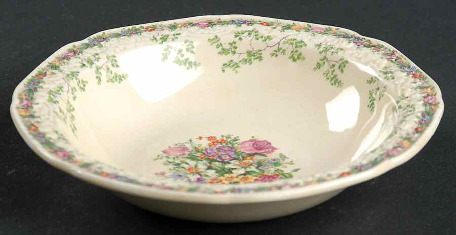 Ferncroft Rim Fruit/Dessert (Sauce) Bowl by Crown Ducal-1