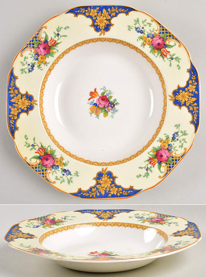 Westminster (Round, Scalloped) Large Rim Soup Bowl by Crown Ducal-1