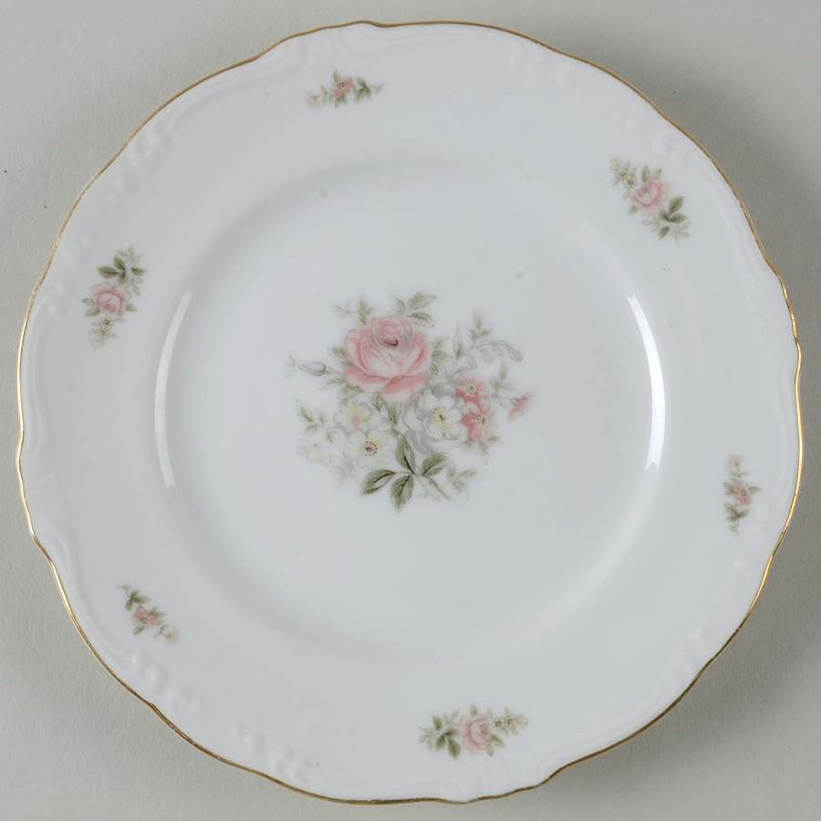 Georgian Rose Bread & Butter Plate by Crest Wood-1
