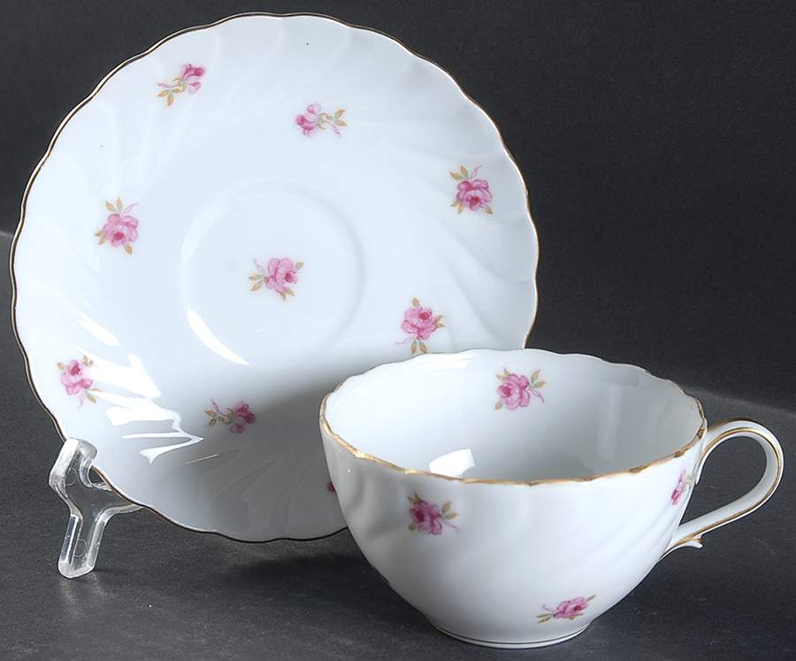 Park Avenue (Scalloped) Flat Cup & Saucer Set by Craftsman (Japan)-1