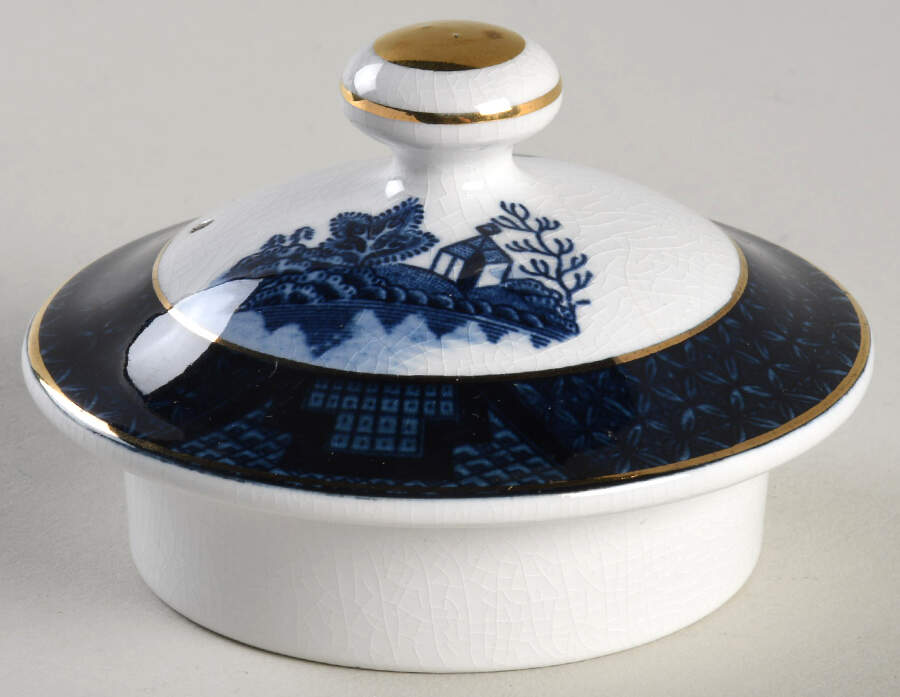 Willow Blue Lid for Teapot by Craftsman (Japan)-1