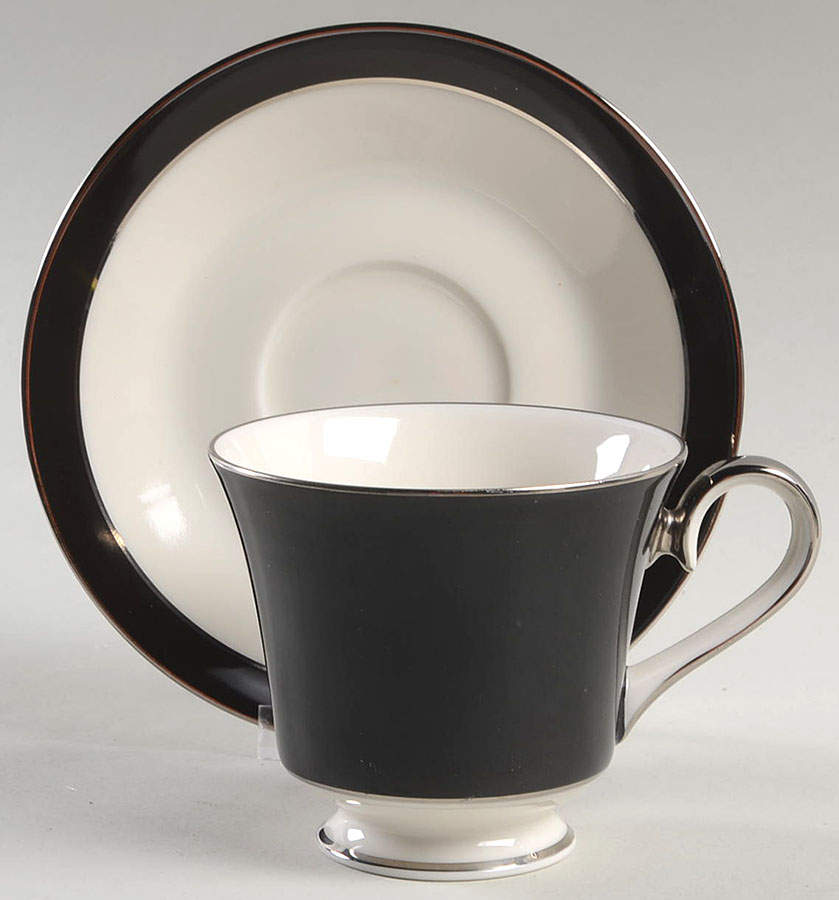 Mystique Footed Cup & Saucer Set by Carico-1