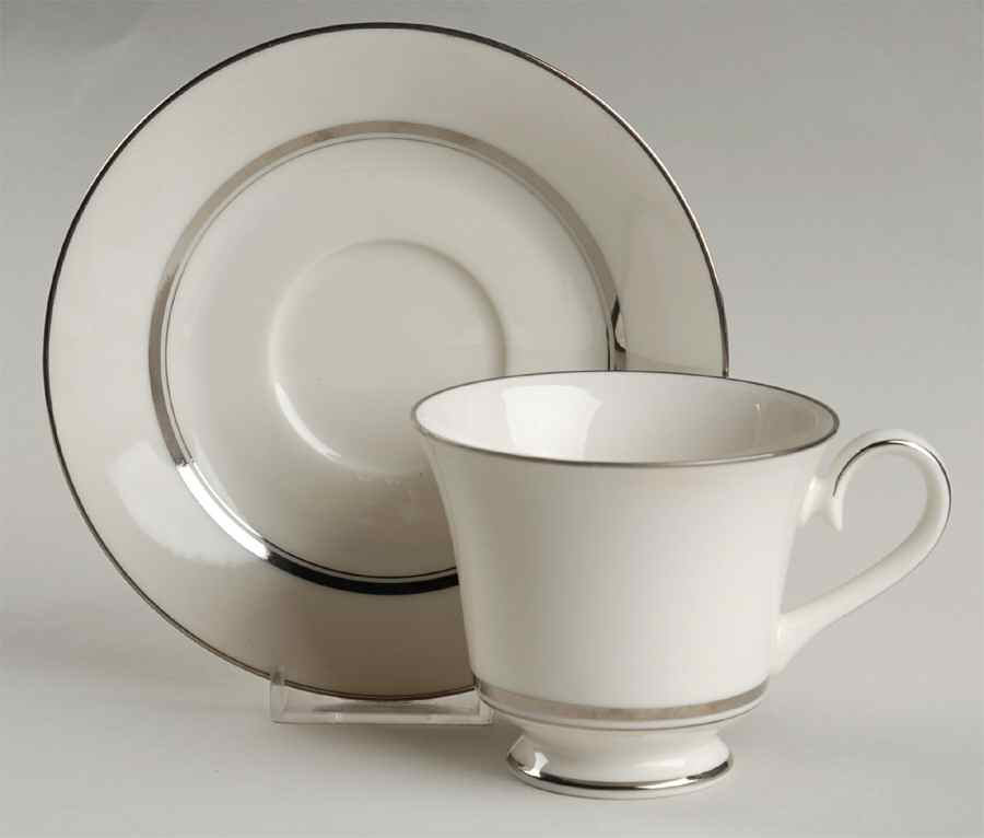 Reflections Footed Cup & Saucer Set by Carico-1