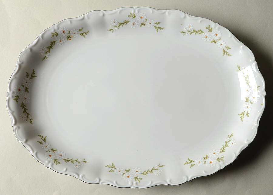 Bridal Wreath 14" Oval Serving Platter by Crown Jewel-1