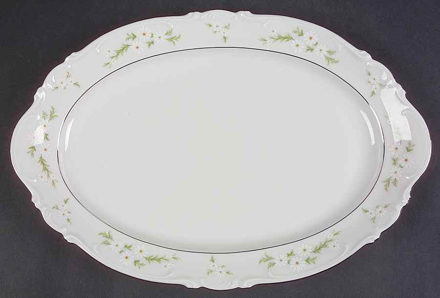 Bridal Wreath 13" Oval Serving Platter by Crown Jewel-1