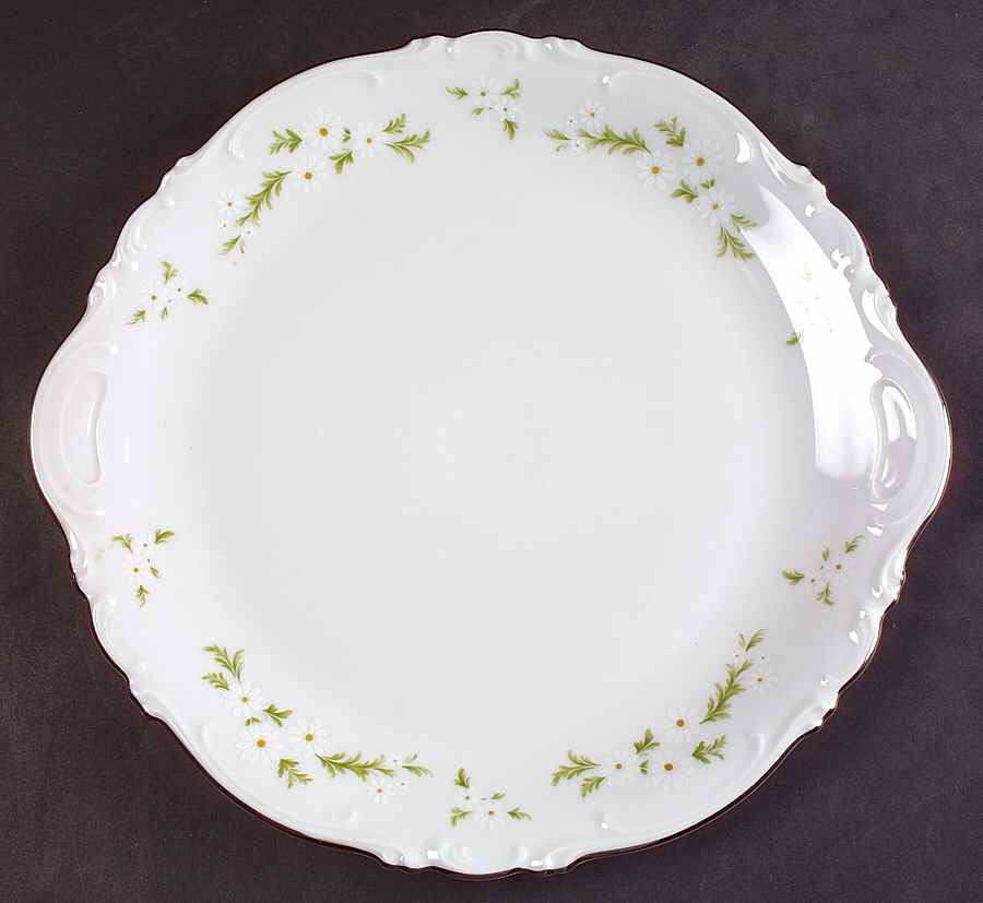 Bridal Wreath Handled Cake Plate by Crown Jewel-1