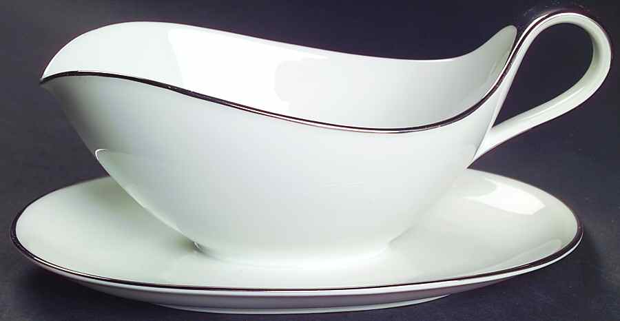 Monte Carlo Gravy Boat with Attached Underplate by Crown Jewel-1