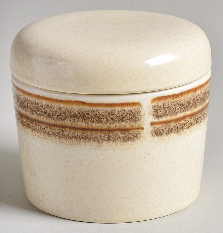 Landscape Sugar Bowl & Lid by Crown Lynn-1