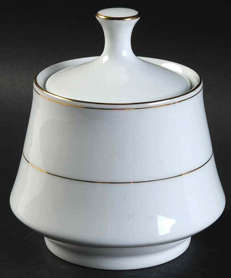 Classic Gold Sugar Bowl & Lid by Crown Ming-1