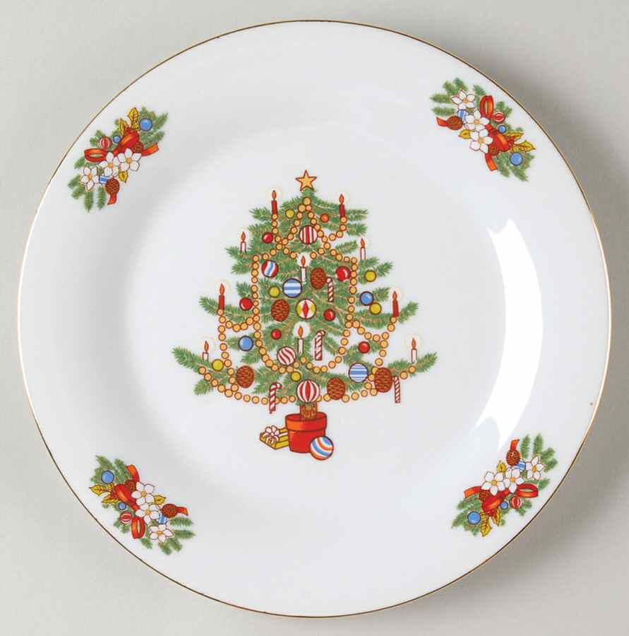 Mistletoe Salad Plate by Crown Ming-1