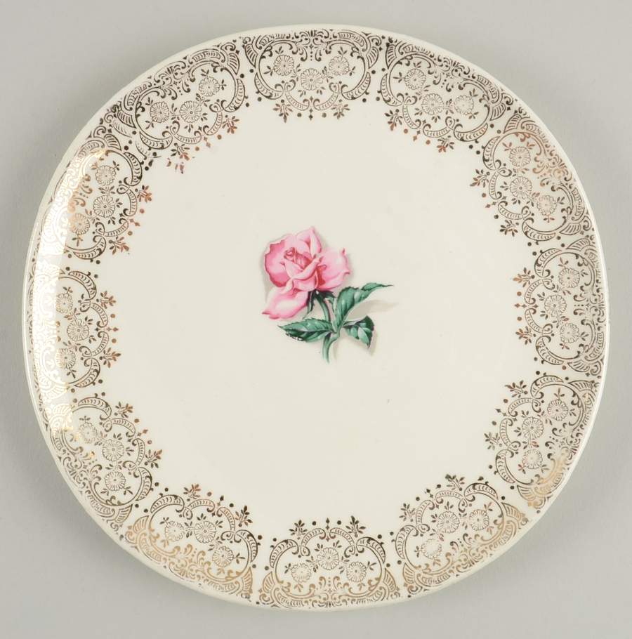 Delmar Rose Dessert/Pie Plate by Crooksville-1