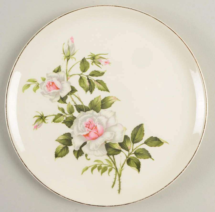 Dinner Rose Salad Plate by Crooksville-1