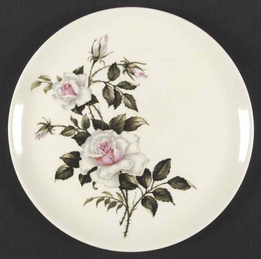 Dinner Rose Dinner Plate by Crooksville-1