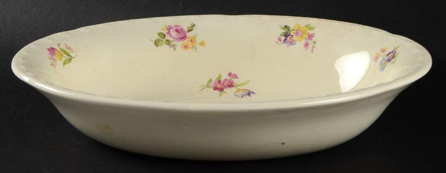 Little Bouquet 9" Oval Vegetable Bowl by Crooksville-1