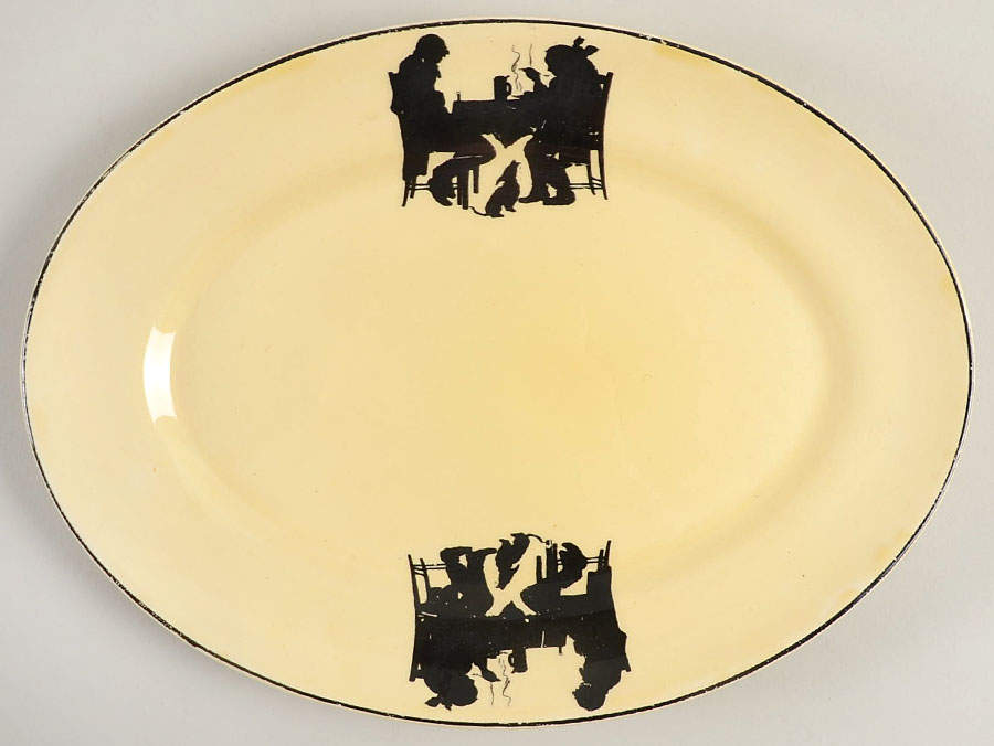 Silhouette 11" Oval Serving Platter by Crooksville-1