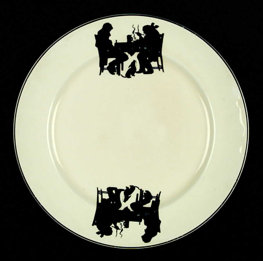 Silhouette Luncheon Plate by Crooksville-1