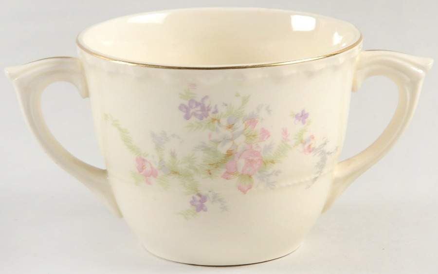 Spring Blossom Sugar Bowl No Lid by Crooksville-1