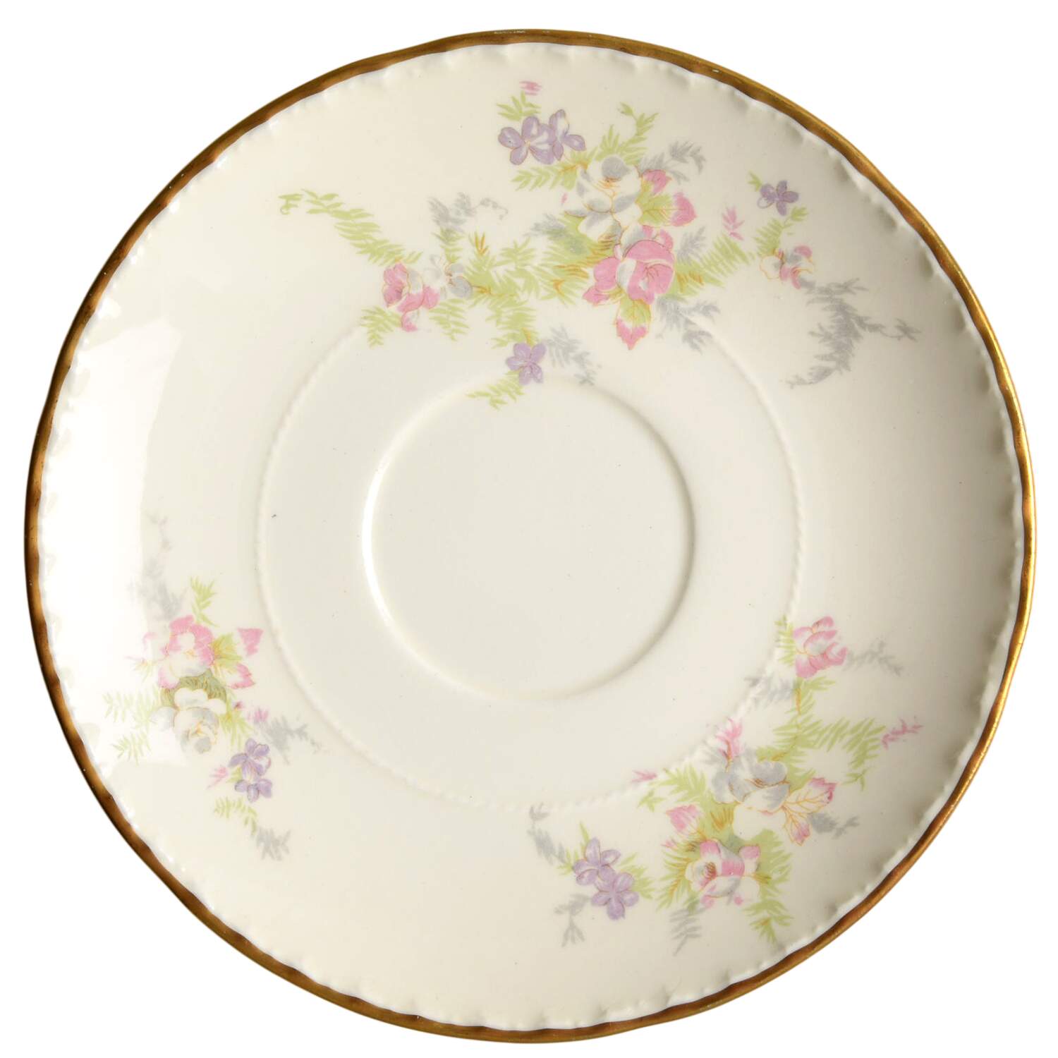 Spring Blossom Saucer for Footed Cup by Crooksville-1