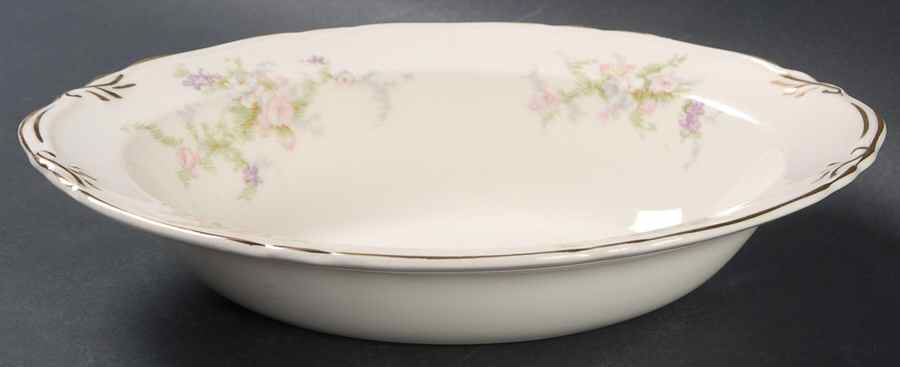 9107 9" Oval Vegetable Bowl by Crown Potteries-1